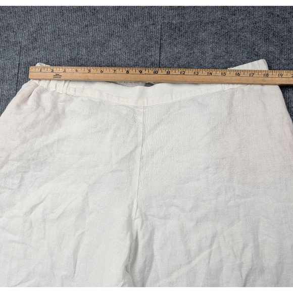 J Jill Linen Pants Womens 2X White Coastal Minimalist Timeless Beach Lagenlook - Picture 4 of 7